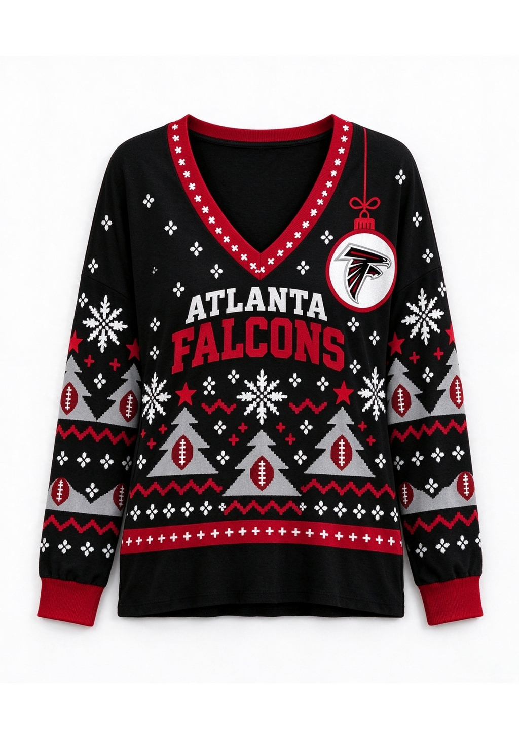 Women’s Atlanta Falcons Ugly NFL Christmas Sweatshirt