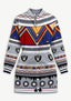 Women's Las Vegas Raiders Tribal Geometric Button Down Jacket Dress