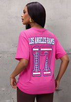 Los Angeles Rams Pink Out Tackle Breast Cancer Awareness V-Neck T-Shirt