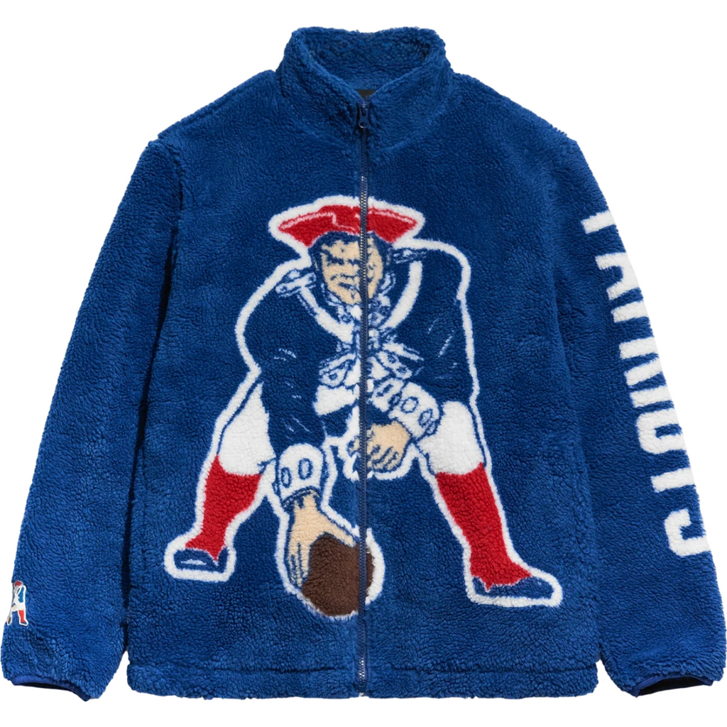 New England Patriots Full Zip NFL Sherpa Fleece Jacket