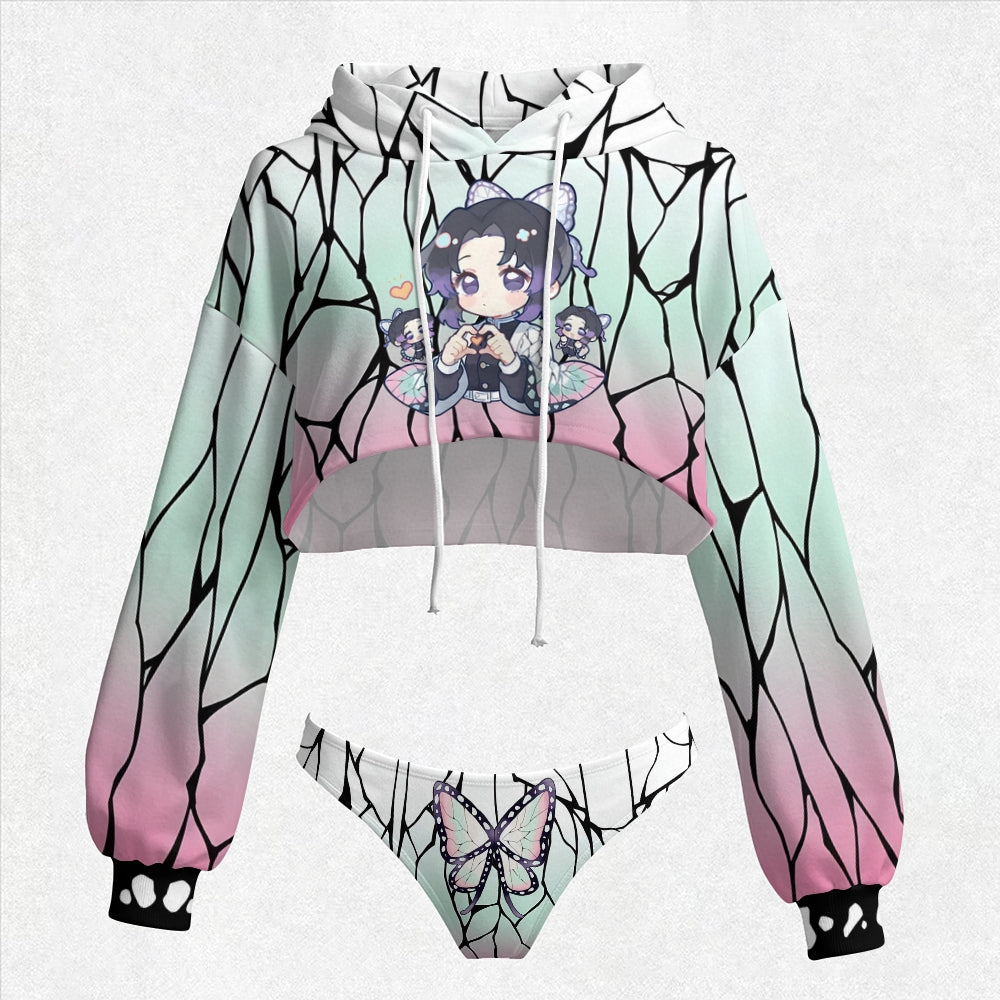 "Demon Slayer" Women's Hooded Thicken Suit Set