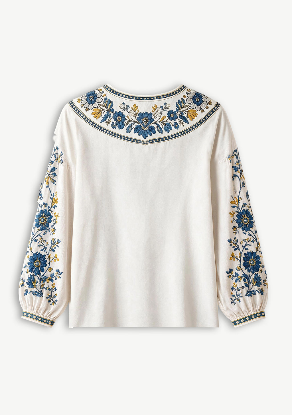 Los Angeles Chargers Floral Printed V-Neck Long Sleeve Shirt