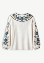 Los Angeles Chargers Floral Printed V-Neck Long Sleeve Shirt