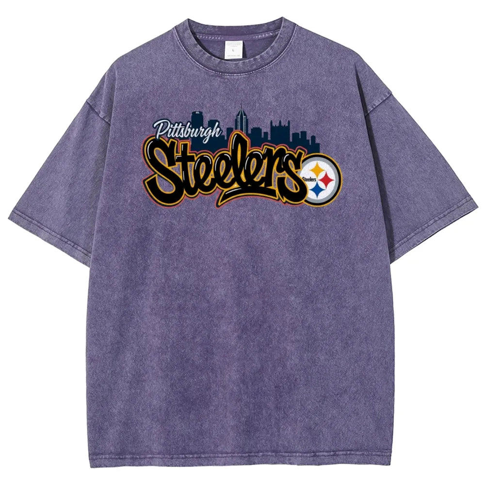 Pittsburgh Steelers Unisex Vintage Washed T-shirt