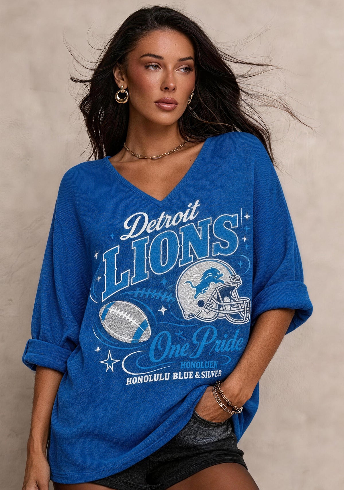 Women Detroit Lions Long Sleeve Game Day Shirt Main image