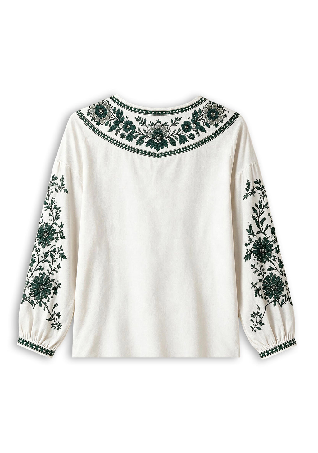 Women's Philadelphia Eagles Boho Floral Printed V-Neck Long Sleeve Shirt