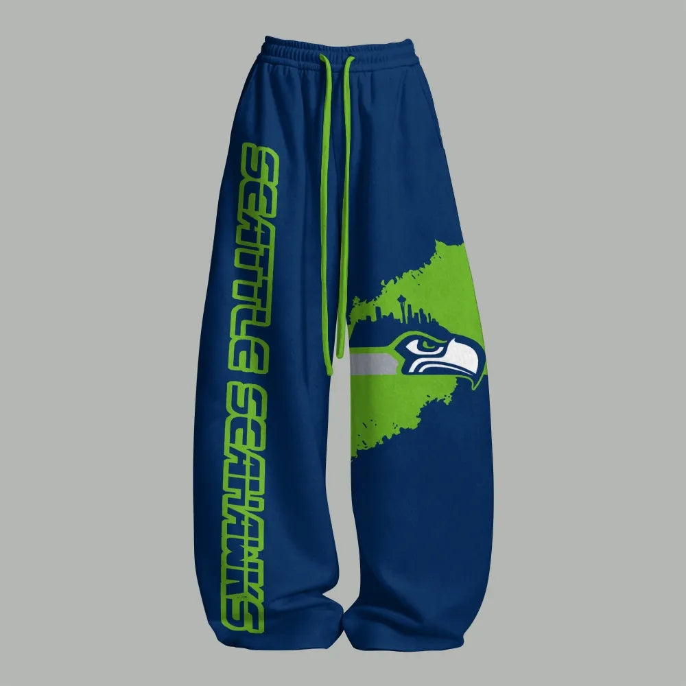 Seattle Seahawks Top & Elasticated Trousers Two-Piece Set | NFL