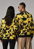 Pittsburgh Steelers Yellow Black Camo Graphic Crewneck Sweatshirt