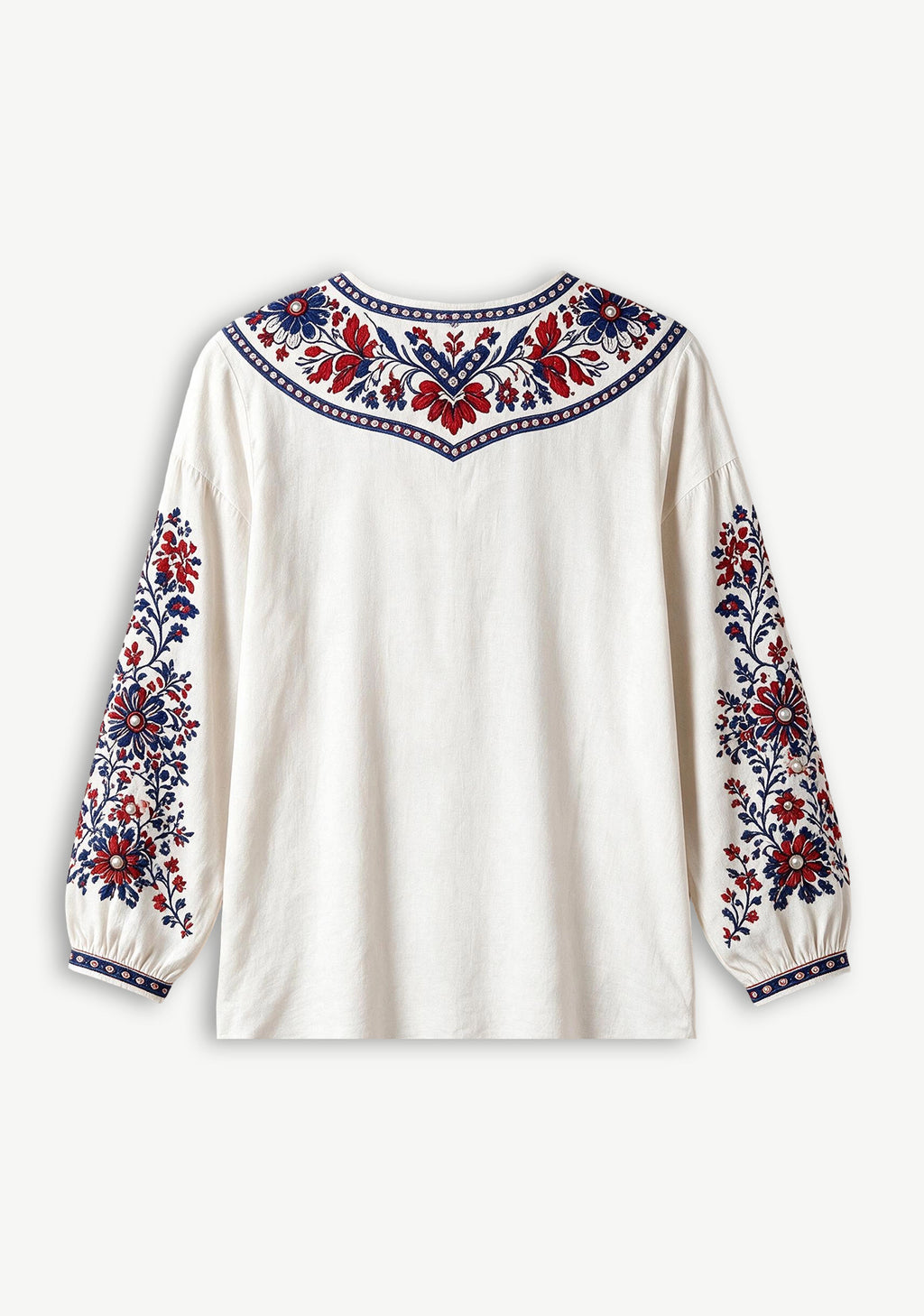 Buffalo Bills Boho Floral Printed V-Neck Long Sleeve Shirt