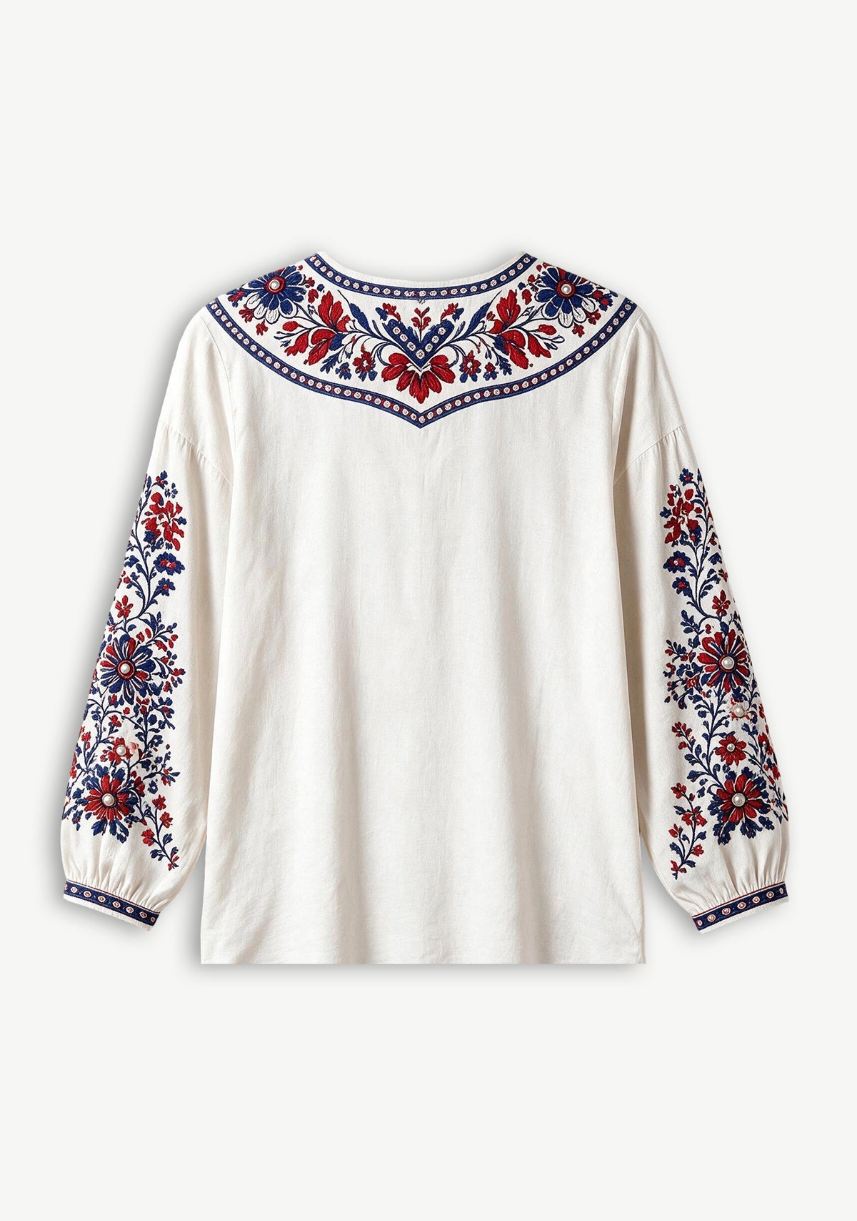 Buffalo Bills Boho Floral Printed V-Neck Long Sleeve Shirt