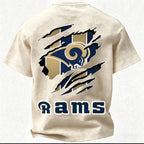 Los Angeles Rams Printed Unisex 100% Pure Cotton Washed T-Shirt