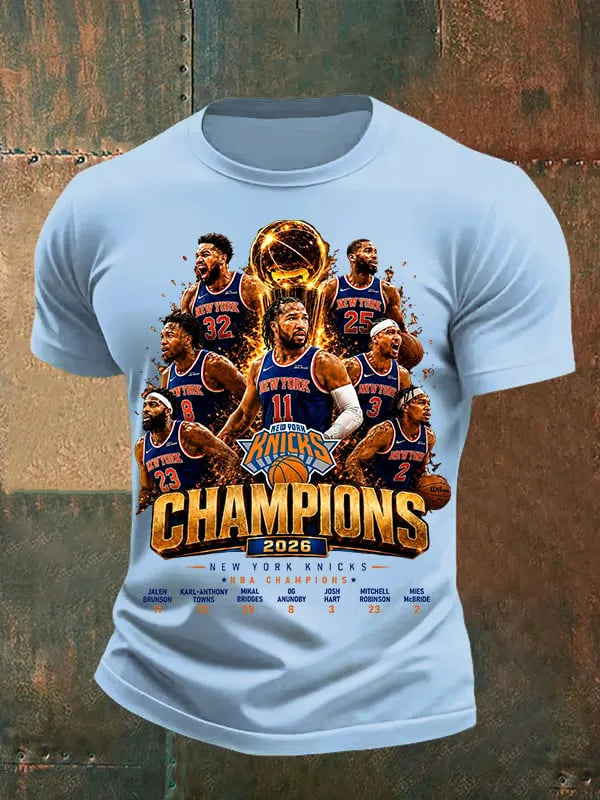 Men's New York Knicks Champions Team Roster T-shirt
