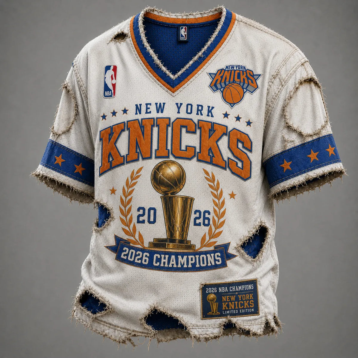 NY Knicks 2026 Champions V-Neck T-Shirt Main image