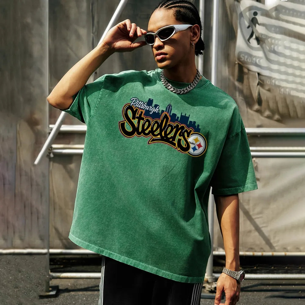 Pittsburgh Steelers Unisex Vintage Washed T-shirt