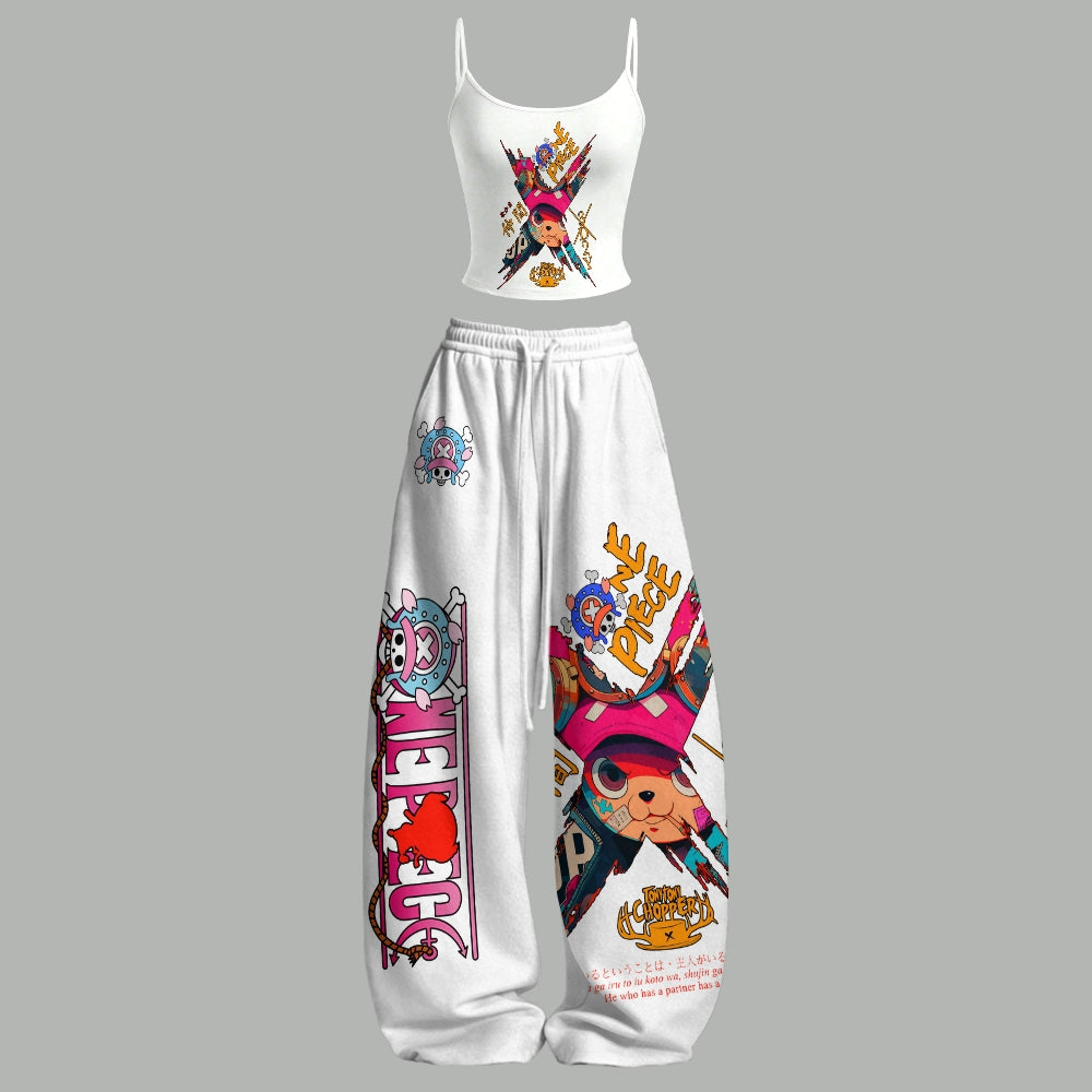 One Piece Top & Elasticated Trousers Two-Piece Set