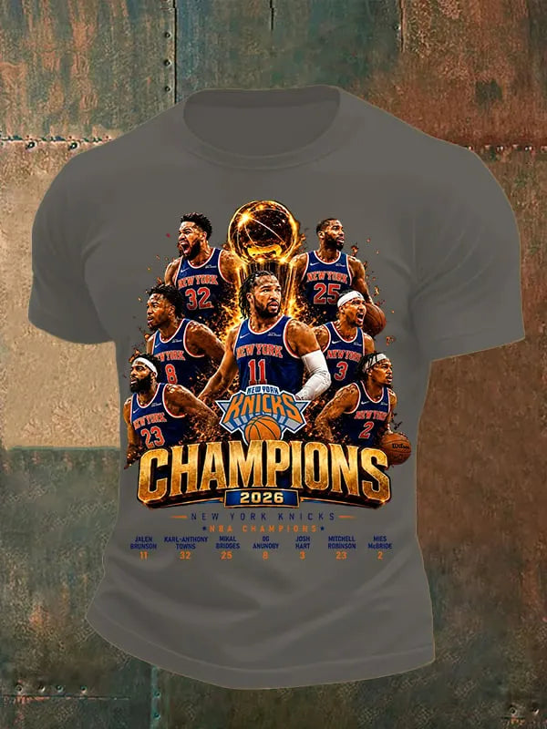 Men's New York Knicks Champions Team Roster T-shirt