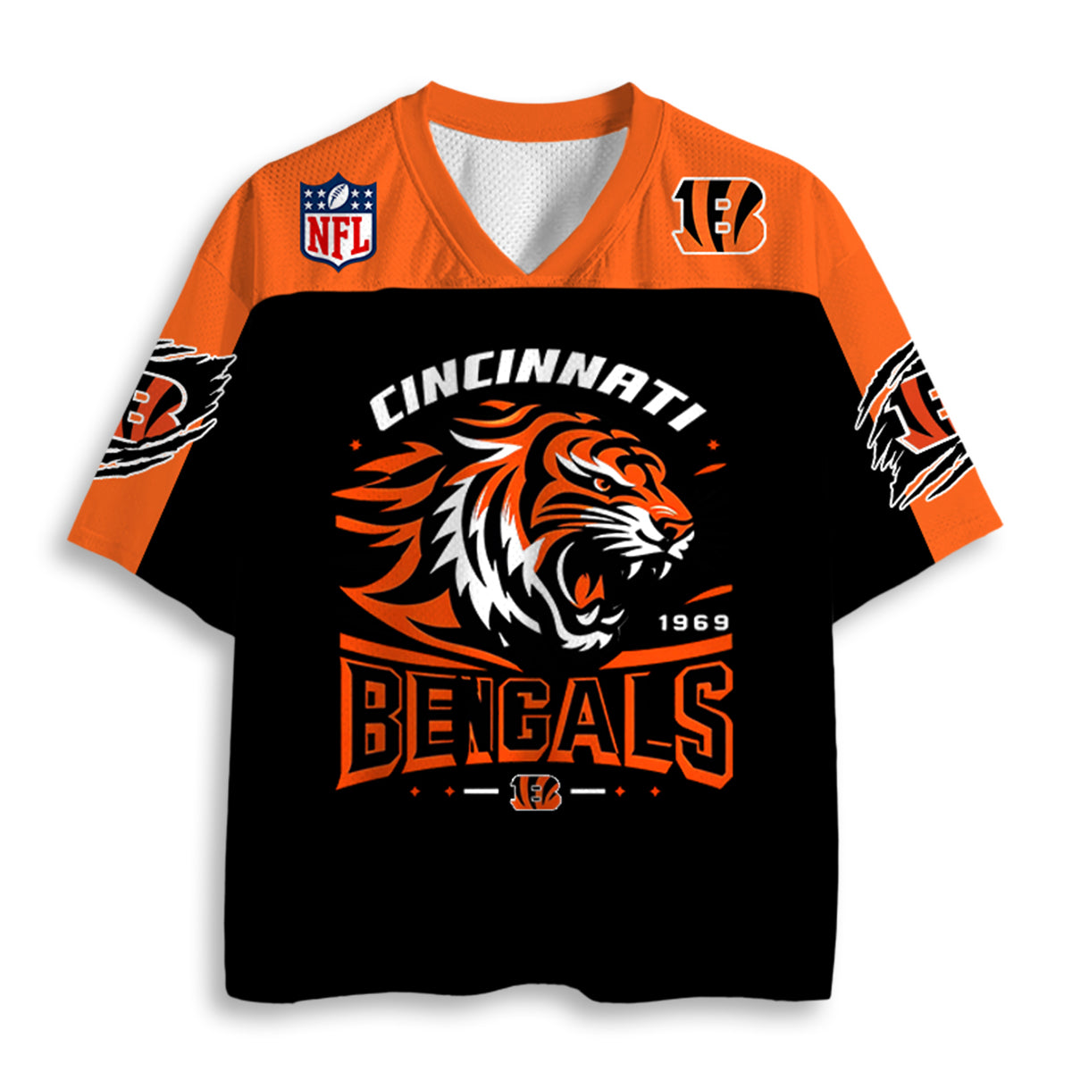 Cincinnati Bengals 1969 Vintage Tiger Graphic Jersey Shirts Secondary image