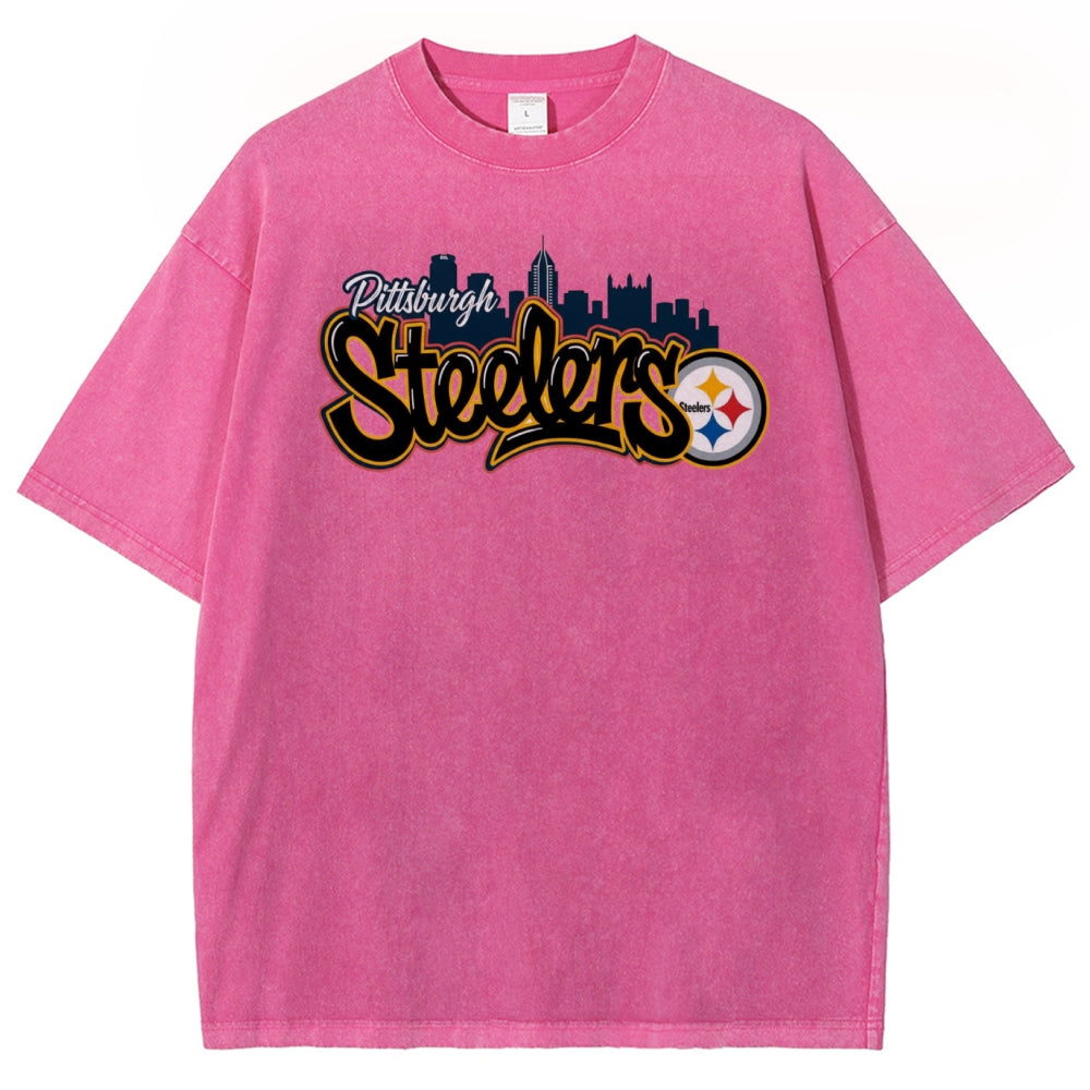 Pittsburgh Steelers Unisex Vintage Washed T-shirt