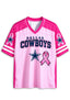 Women Dallas Cowboys Breast Cancer Awareness Pink Ribbon Mesh Jersey