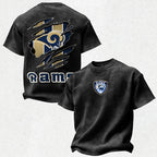Los Angeles Rams Printed Unisex 100% Pure Cotton Washed T-Shirt