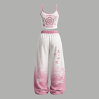 Anime Demon Slayer Top & Elasticated Trousers Two-Piece Set