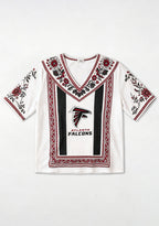 Boho Floral Atlanta Falcons V-Neck Blouse