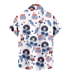 Summer Houston Astros Flamingo Palm Patriotic Hawaiian Shirt