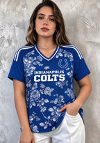 Women's Indianapolis Colts Floral V-Neck T Shirt