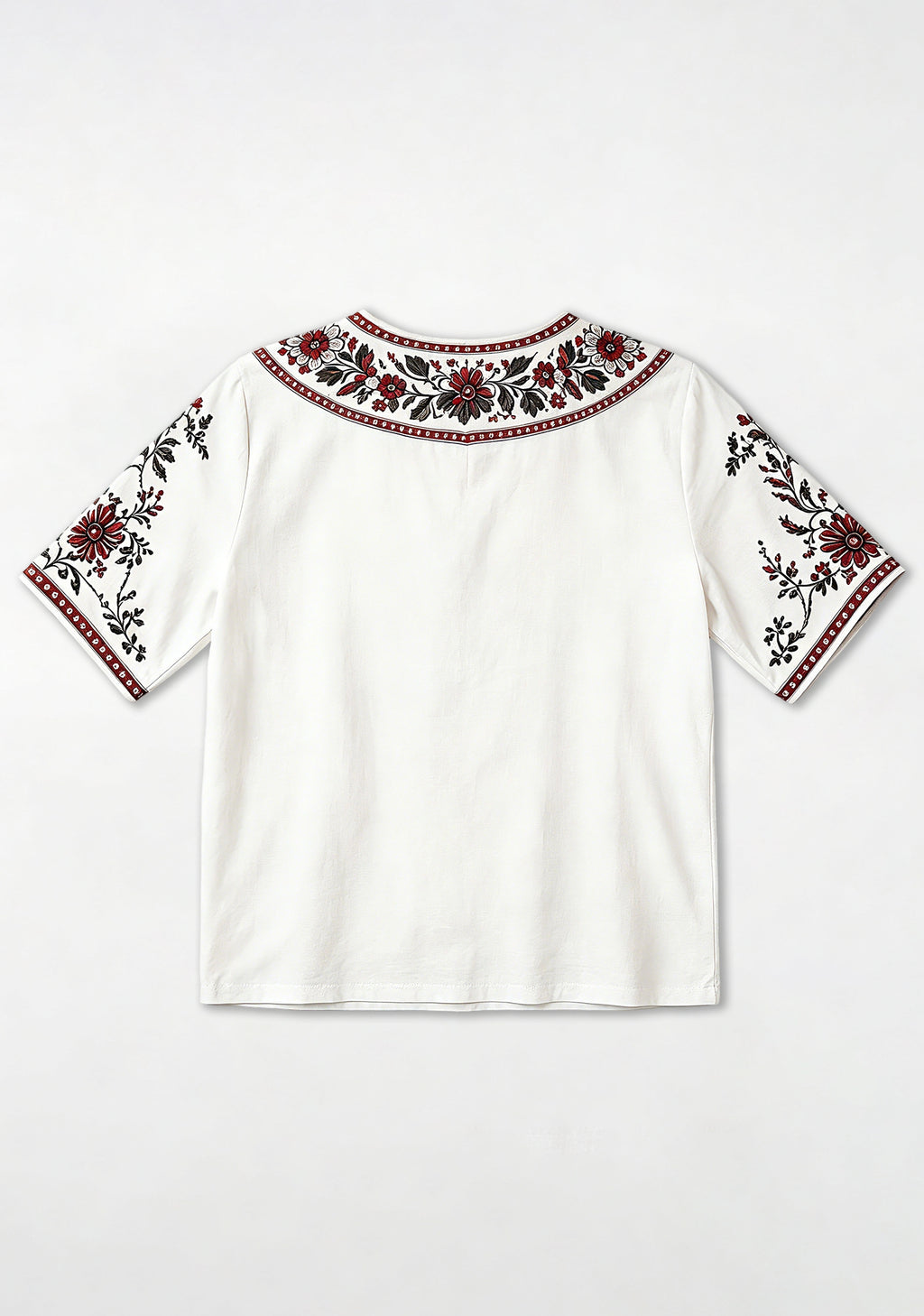 Boho Floral Atlanta Falcons V-Neck Blouse