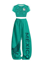 Mexico National Soccer Team Tops & Elasticated Trousers Two-Piece Set