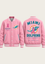 Miami Dolphins Breast Cancer Awareness Pink Ribbon Varsity Jacket