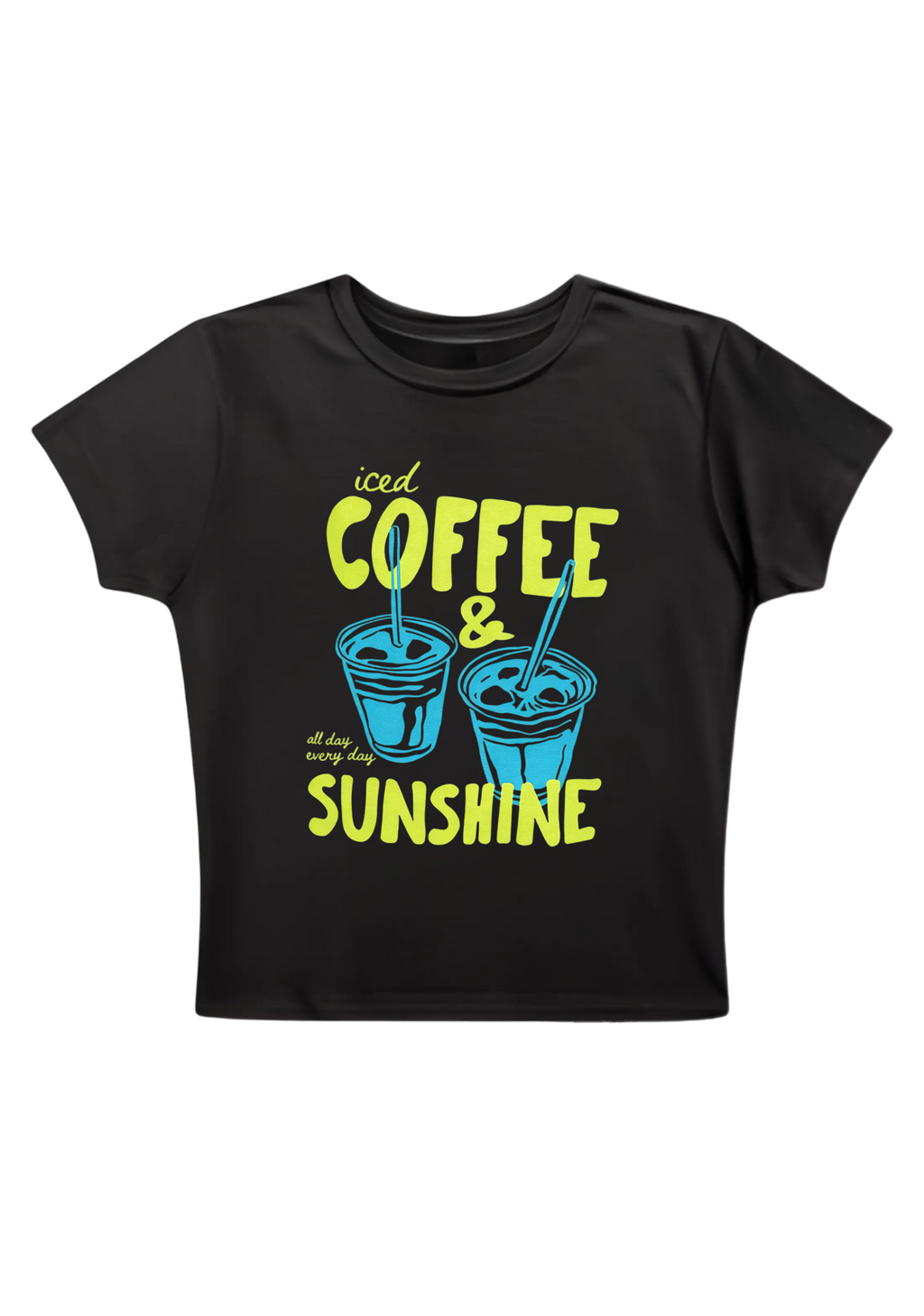 Iced Coffee Sunshine Y2K Baby Tee