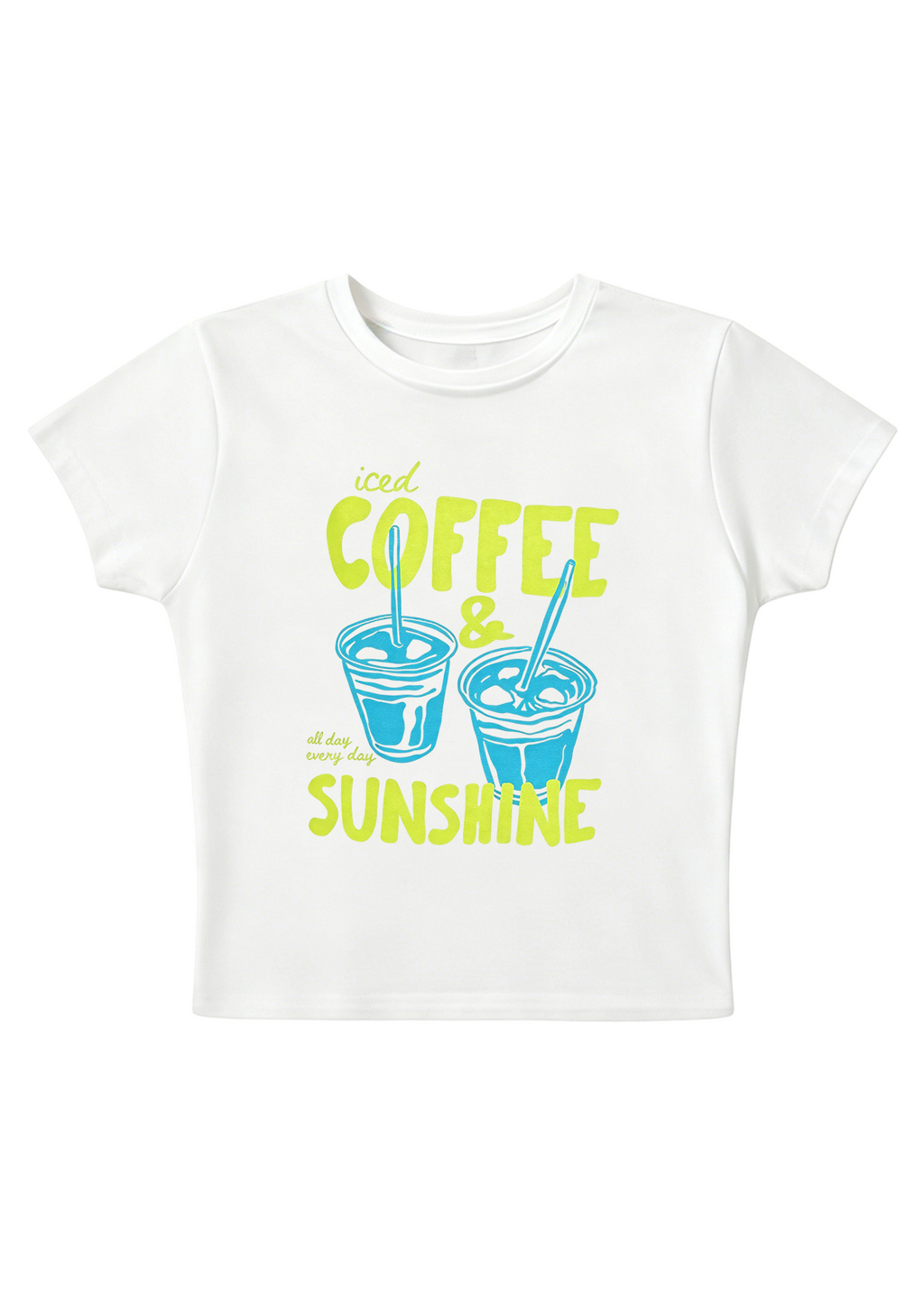 Iced Coffee Sunshine Y2K Baby Tee