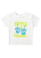 Iced Coffee Sunshine Y2K Baby Tee