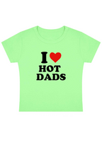 I Love Hot Dads Y2K Baby Tee