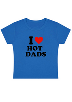 I Love Hot Dads Y2K Baby Tee