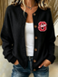 Women'S Casual Football Plant Knitted Cardigan Top