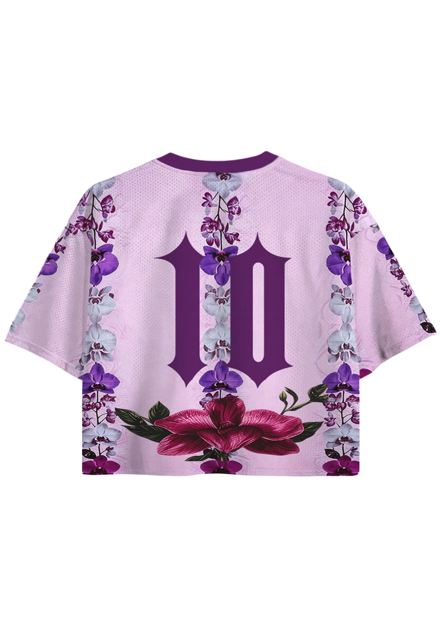 Colombia National Orchid Flower Cropped Jersey Shirt Secondary image