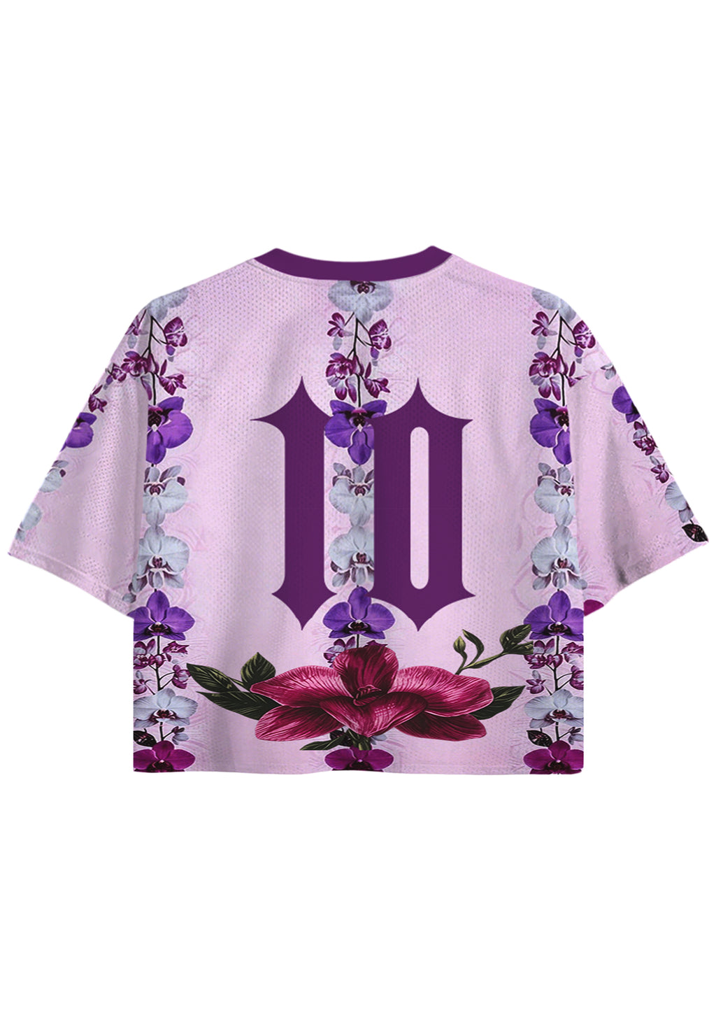 Colombia National Orchid Flower Cropped Jersey Shirt