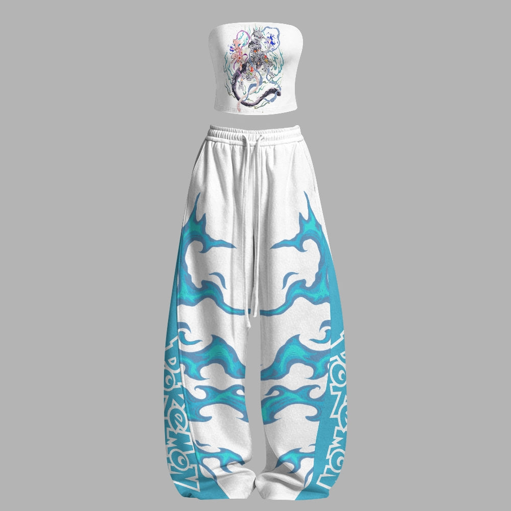 Pokémon Tight Casual Camisole Tops & Elasticated Trousers Two-Piece Set