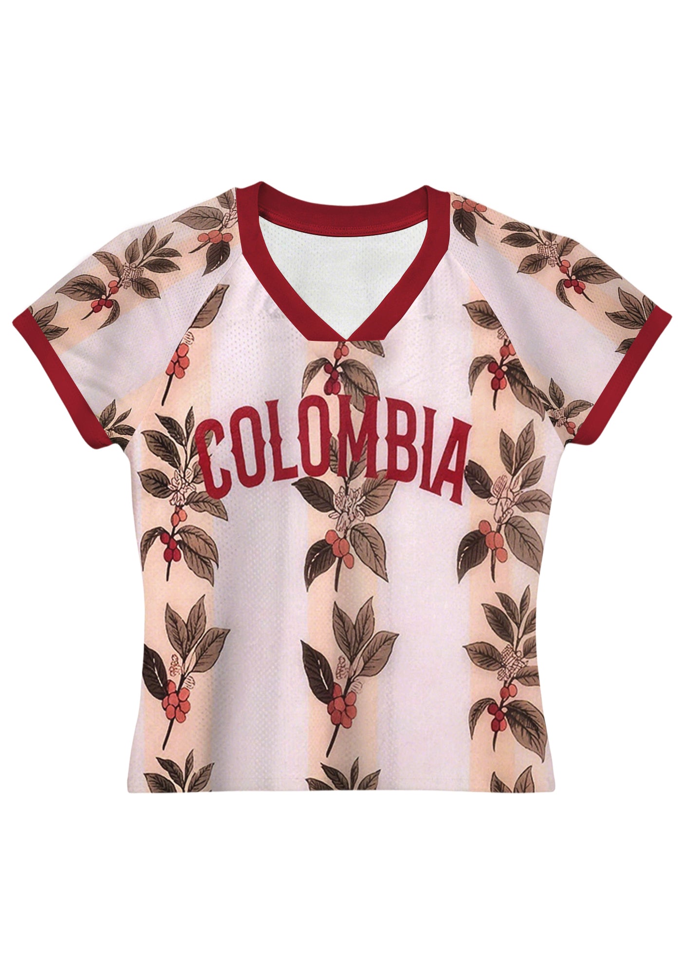 Colombian Coffee Tree Print Baby Tee Main image