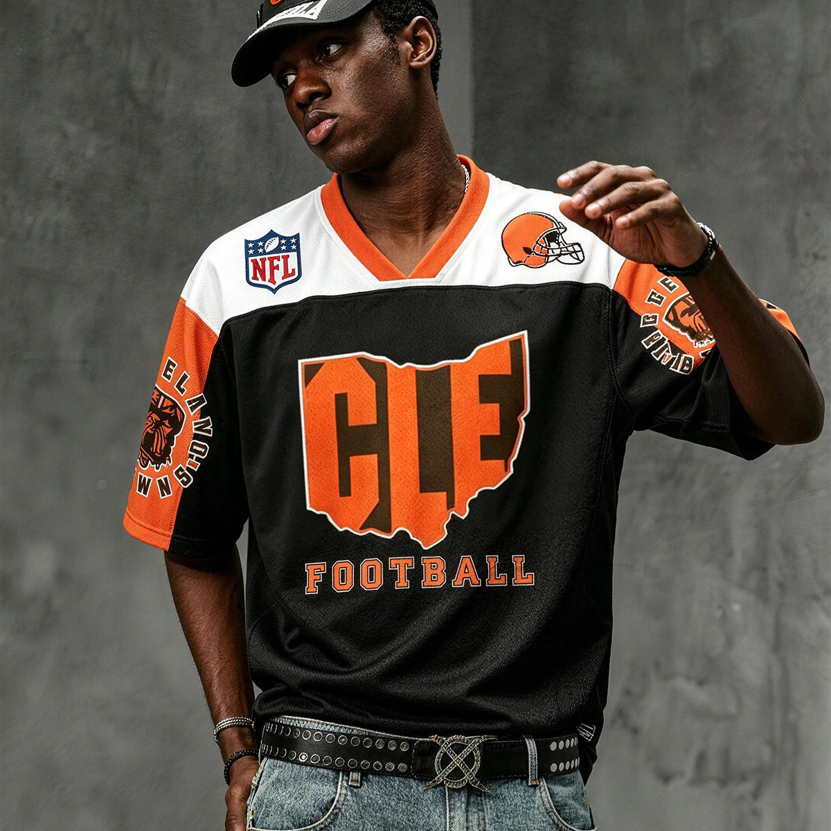 Cleveland Browns CLE Football Graphic Jersey Shirts Main image