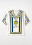 Boho Floral Border Leeds United V-Neck Blouse