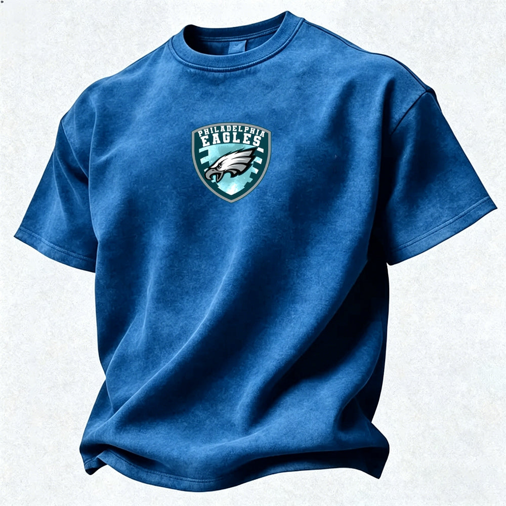 Philadelphia Eagles Printed Unisex 100% Pure Cotton Washed T-Shirt