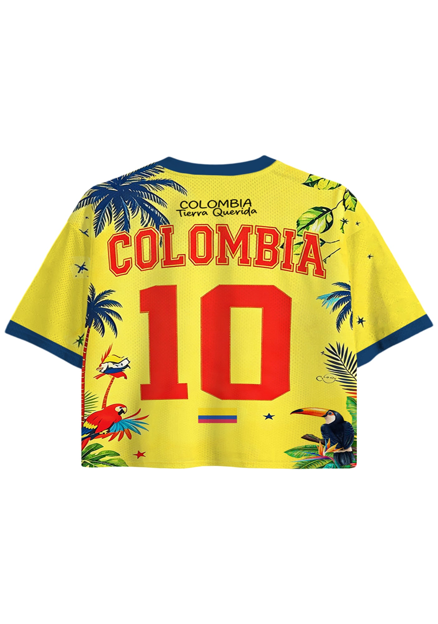 Sunshine Colombia Chiva Bus Macaw Cropped Jersey Shirt Secondary image