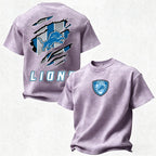 Detroit Lions Printed Unisex 100% Pure Cotton Washed T-Shirt