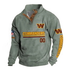 Washington Commanders Button Mock Neck Sweatshirt