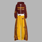 Washington Commanders Zip-up hooded jacket and elastic-waist pants set