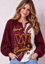 Women’s Washington Commanders Floral Game Day Fan Long Sleeve Shirt