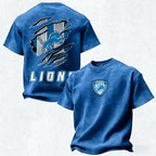 Detroit Lions Printed Unisex 100% Pure Cotton Washed T-Shirt